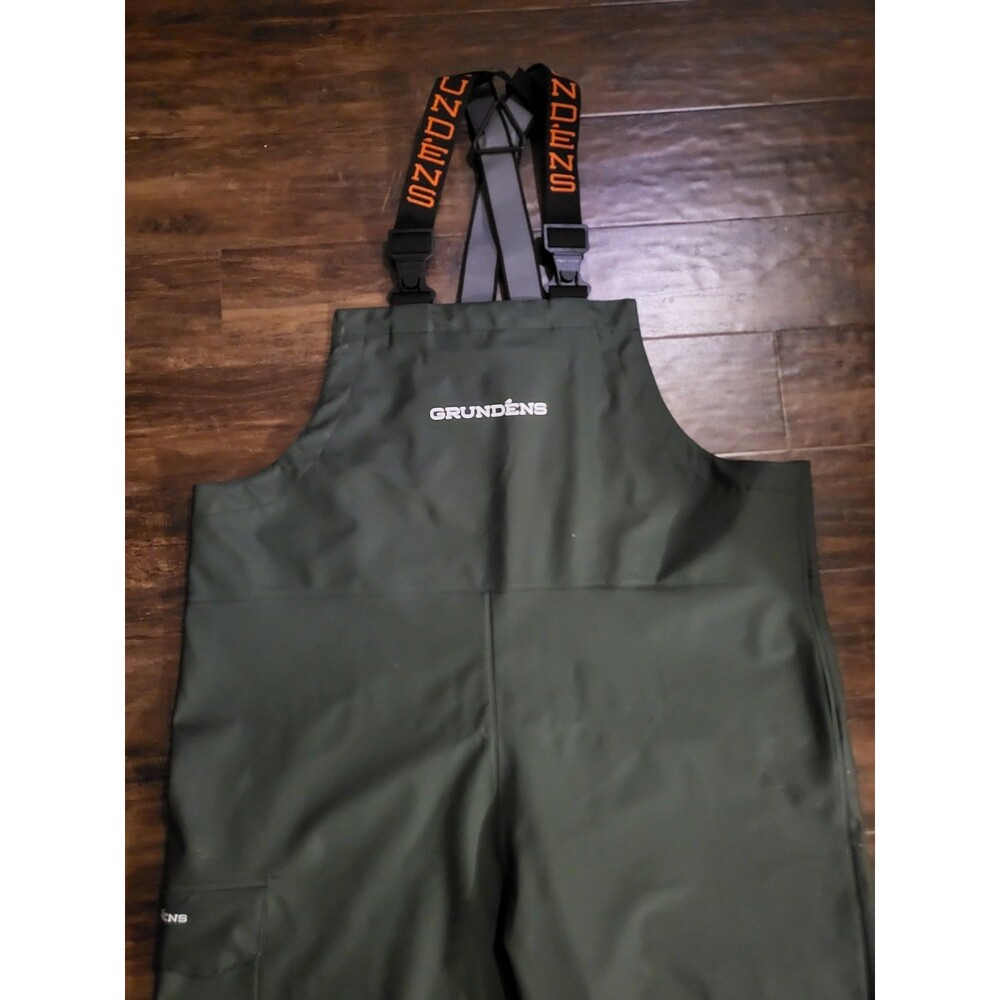 Grundéns Commercial Fishing Bib Pants Waders Suspenders Mens XL Green